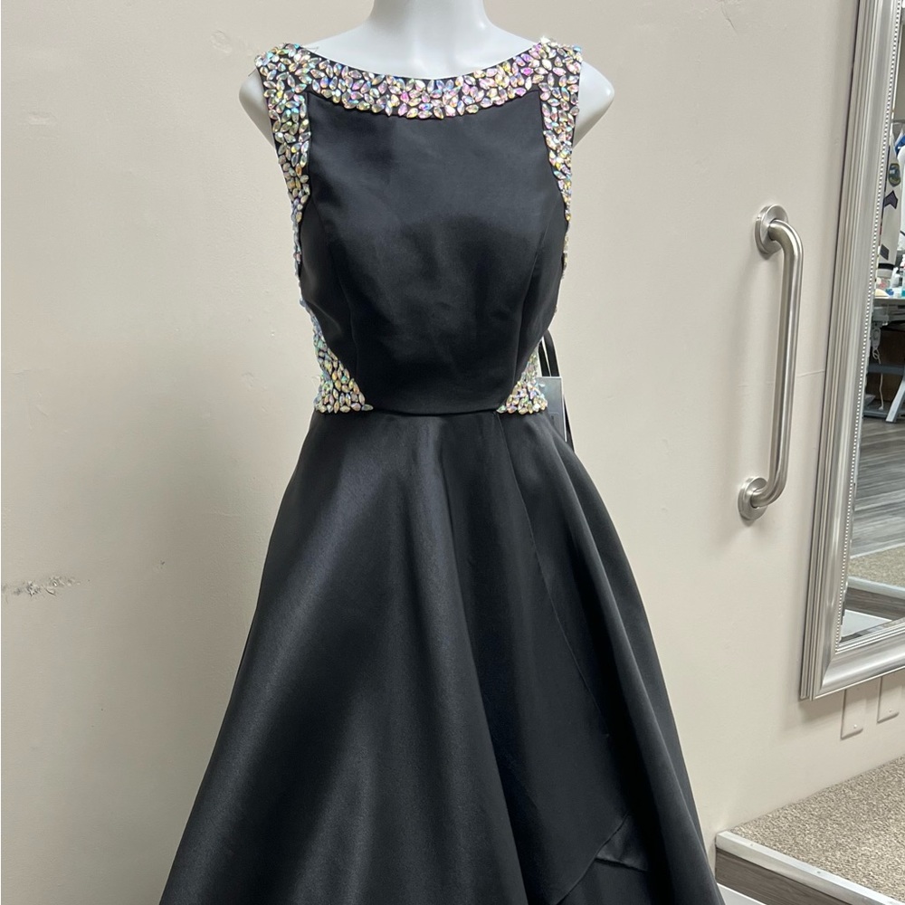 Black prom evening dress